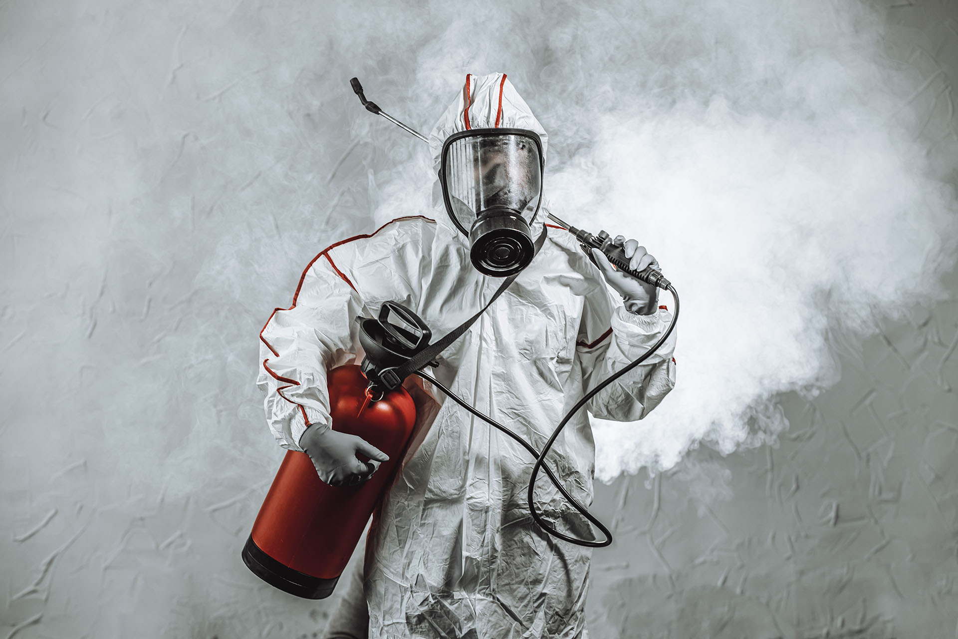 Virologist,In,Protective,Hazmat,Suit,Conducts,Disinfections,Of,Surfaces,In